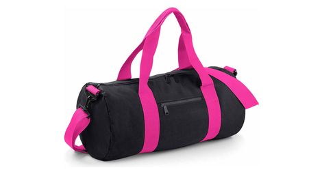 Bag base sac de voyage toile 20 l varsity barrel bag bg140 noir et fuschia
