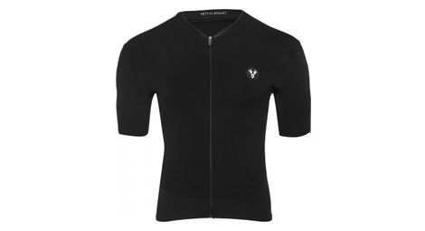 Maillot manches courtes lebram allos noir coupe ajustee