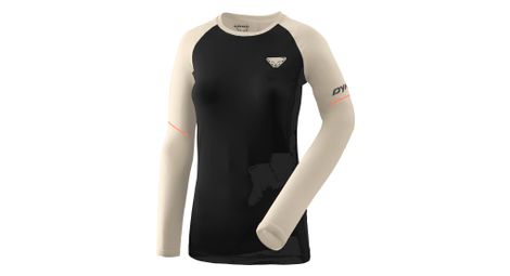 Maillot manches longues dynafit alpine pro beige/noir femme