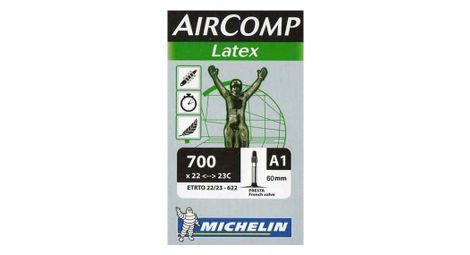 Michelin chambre à air route a1 aircomp latex 700x22/23 valve presta 40mm