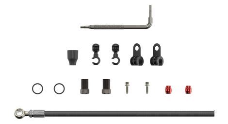 Kit tubi idraulici per freni a disco sram silver banjo (2000 mm) black