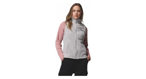 Forro polar sin mangas Columbia Benton Springs gris, mujer