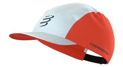 Cappellino Compressport a 5 pannelli bianco/arancione