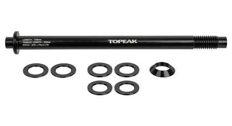 Eje pasante Topeak Zi Rak Series M12xpaso 1,75 mm Negro