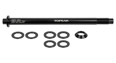topeak zi rak series m12x1 75 mm black thru axle