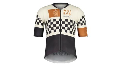 Maillot de manga corta maloja pushbikers m. negro/blanco