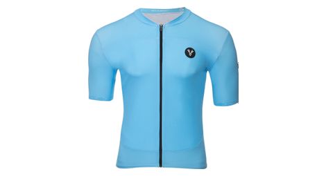 Maillot manches courtes lebram allos bleu ciel coupe ajustee