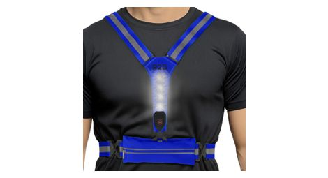 R2B Gilet de course rechargeable avec compartiment de rangement - Feux de route avant et arrière - Réfléchissant