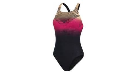 Costume da bagno speedo digital placement medalist donna nero/arancione/rosa