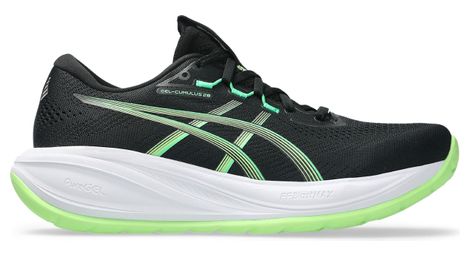 asics gel cumulus 28 running shoes black green men s
