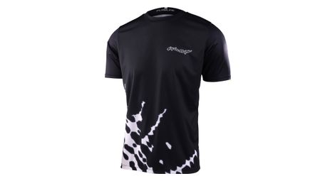 Maillot de manga corta troy lee designs flowline negro/blanco