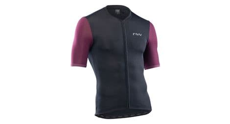 Maillot manches courtes northwave storm noir violet