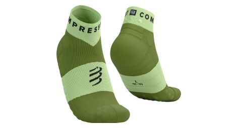 Chaussettes compressport ultra trail low vert