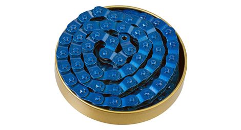 Gusset Chaine demi maillon montage 1/8 BLEUE Single Speed