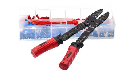 Coffret à sertir avec pince à dénuder pour électricité vélo .