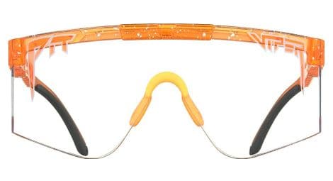 Paire de lunettes pit viper the night caulker 2000s orange transparent