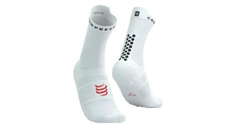 Compressport pro racing socks v4.0 run high white black red