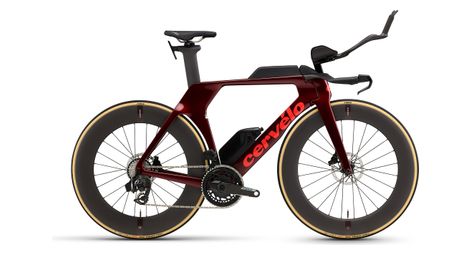 Vélo de Triathlon Cervélo P5 Sram Force AXS 12V 700 mm Rouge T.56 175/185cm 9- Produit Reconditionné