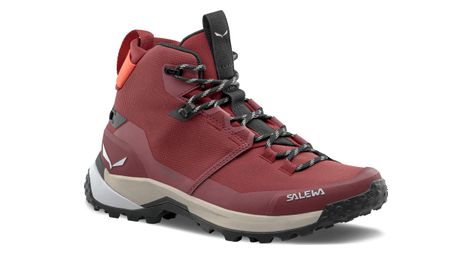 Chaussures de randonnée femme salewa puez mid powertex bordeaux