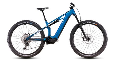 Cube stereo hybrid one44 hpc slx 800 electric full suspension mtb shimano deore xt 12s 800 wh 27.5'' nebula blue 2025
