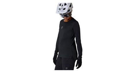 Maillot de manga larga Fox Flexair negro para mujer