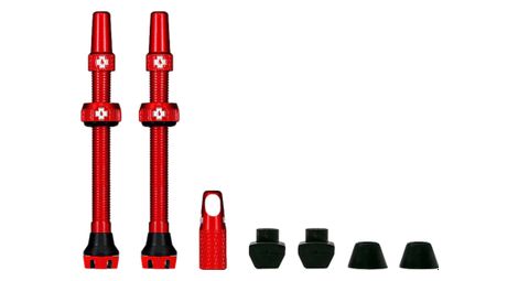 Valvole muc-off v2 tubeless alluminio 60 mm rosso