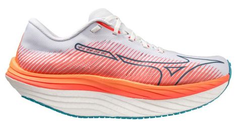 Chaussures de running mizuno wave rebellion pro blanc orange