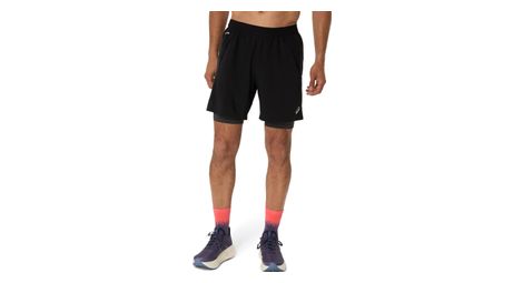 Short 2-en-1 asics road 7in noir homme