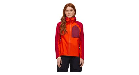Veste imperméable peak performance trail hipe 3l orange femme