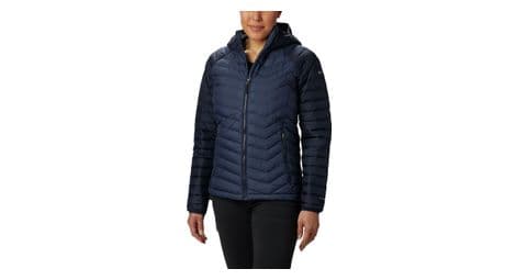 Columbia powder lite hooded jacket blue women's