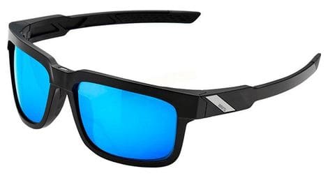 100% type s sunglasses black - hiper miror lens blue