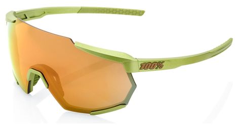 Lunettes 100% racetrap vert métallique / miroir bronze