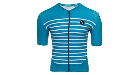 Maillot manches courtes lebram ventoux bleu saphir coupe ajustee