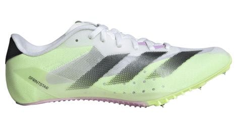 Adidas performance sprintstar bianco verde rosa scarpe da atletica unisex