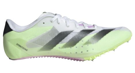 Unisex adidas Performance Sprintstar Leichtathletikschuh Weiß Grün Rosa