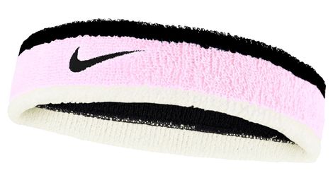 Cinta de pelo nike swoosh rosa/blanco/negro