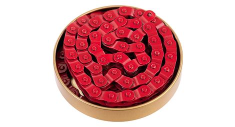 Gusset chaine demi maillon montage 1 8 rouge single speed