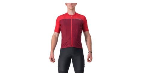 Maillot de manga corta castelli unlimited entrata rojo/burdeos