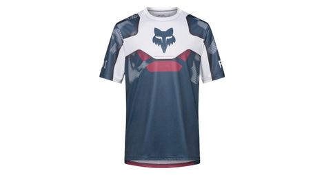 Camiseta de manga corta Fox Ranger Tactile azul/blanca/roja para hombre