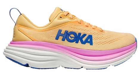Chaussures de Running Femme Hoka Bondi 8 Orange Rose Bleu
