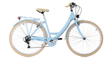 Vélo de ville femme ks cycling toscana 28 shimano tourney 6v bleu