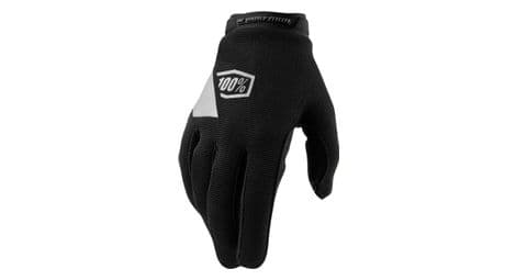 Women's 100% ridecamp black long gloves
