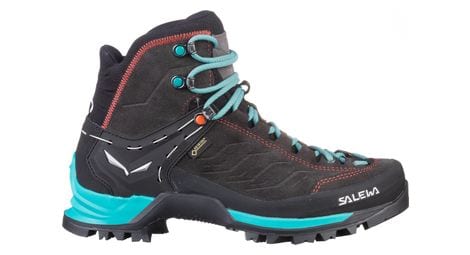 Zapatos de senderismo mujer salewa mountain trainer mid gore-tex marrón / azul