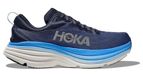Chaussures de Running Hoka Bondi 8 Wide Bleu Blanc