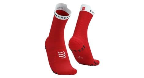 Compressport pro racing socks v4.0 run high rot/weiß 42-44