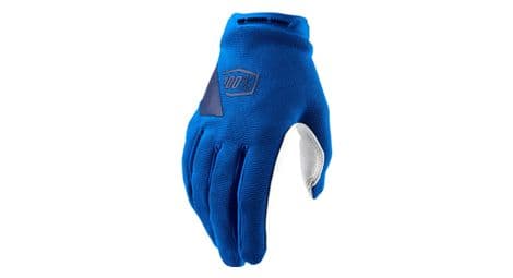 Women's 100% ridecamp blue long gloves
