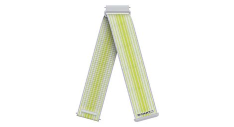 coros pace 4 22 mm nylon watch band white yellow