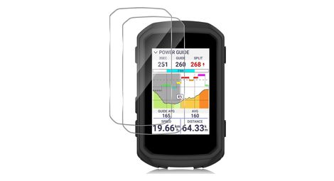 2 films de protection d’écran en verre trempé 9h – compatible garmin edge 850 / 550
