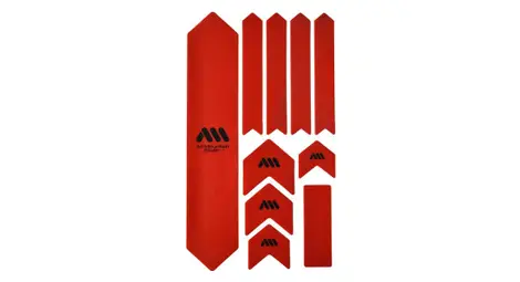 Kit di protezione per telaio all mountain style xl - 10 pezzi - rosso