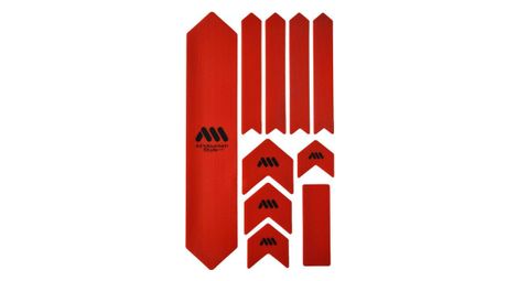 Kit di protezione per telaio all mountain style xl - 10 pezzi - rosso